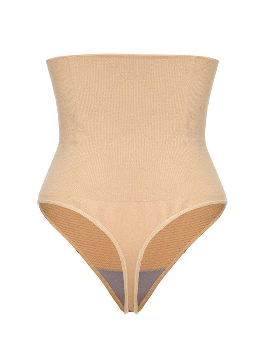 High-Waisted Boned Tummy Control Shaper Thong Hourglass Gal