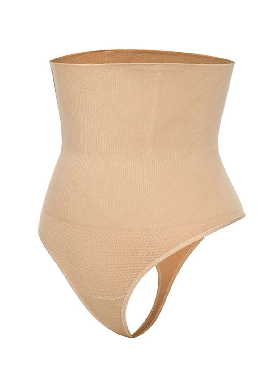 High-Waisted Boned Tummy Control Shaper Thong Hourglass Gal