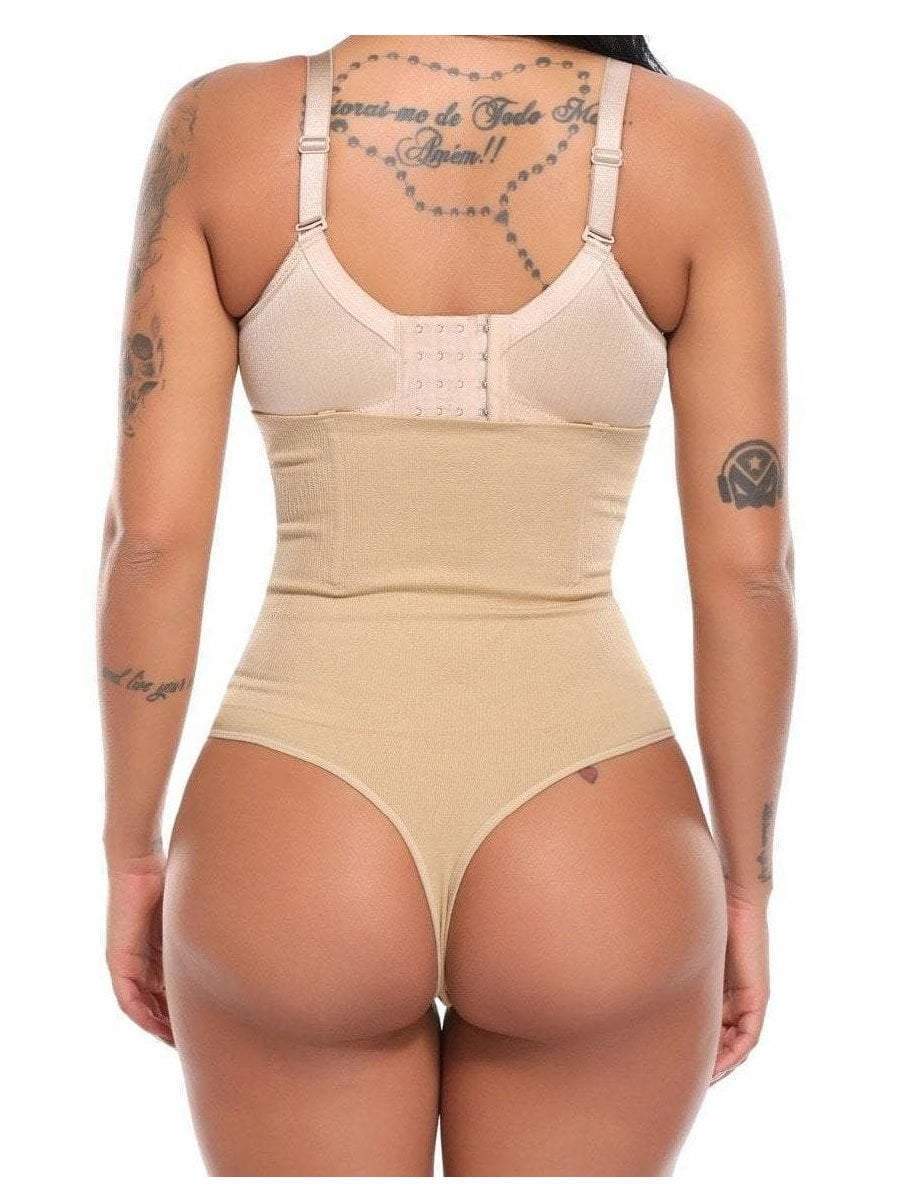 High-Waisted Boned Tummy Control Shaper Thong Hourglass Gal