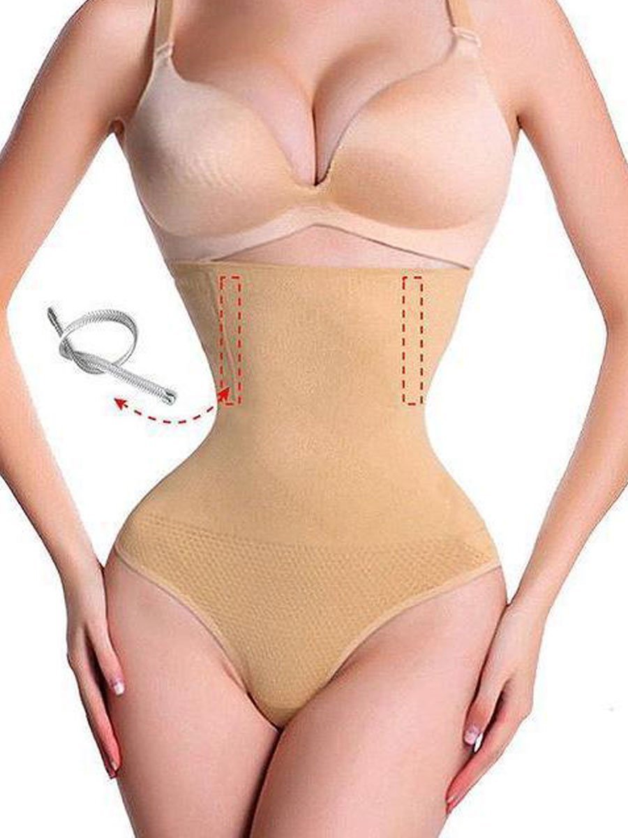 High-Waisted Boned Tummy Control Shaper Thong Hourglass Gal