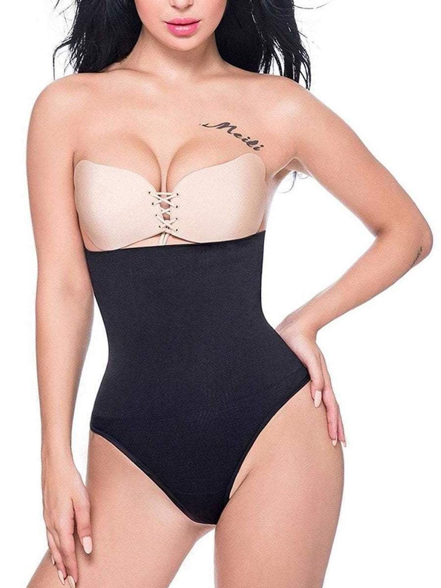 High-Waisted Boned Tummy Control Shaper Thong Hourglass Gal