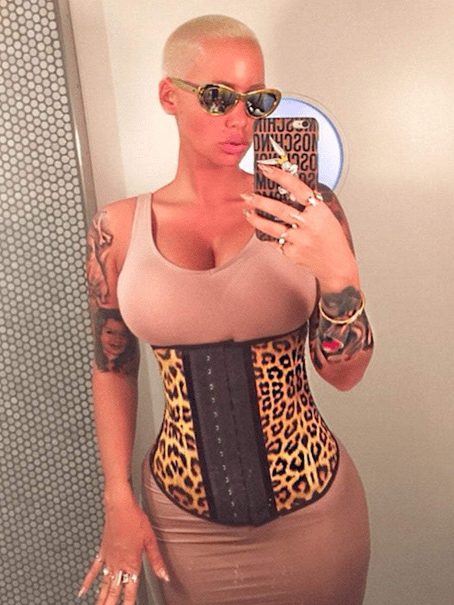 Latex Waist Trainer for Women Leopard waist trainer Hourglass Gal