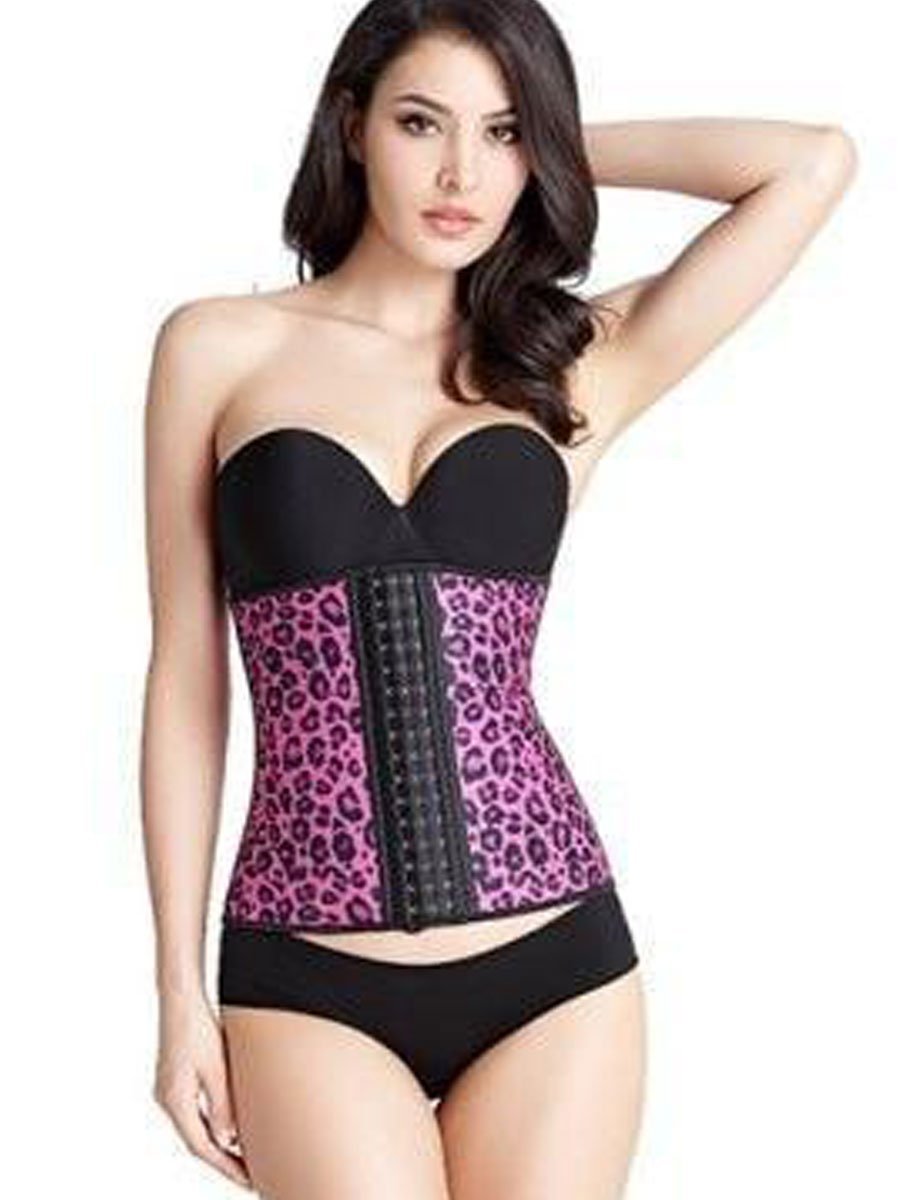 Latex Waist Trainer for Women Pink Leopard