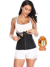 Latex Waist Trainer Zip-up waist trainer M / Black Hourglass Gal