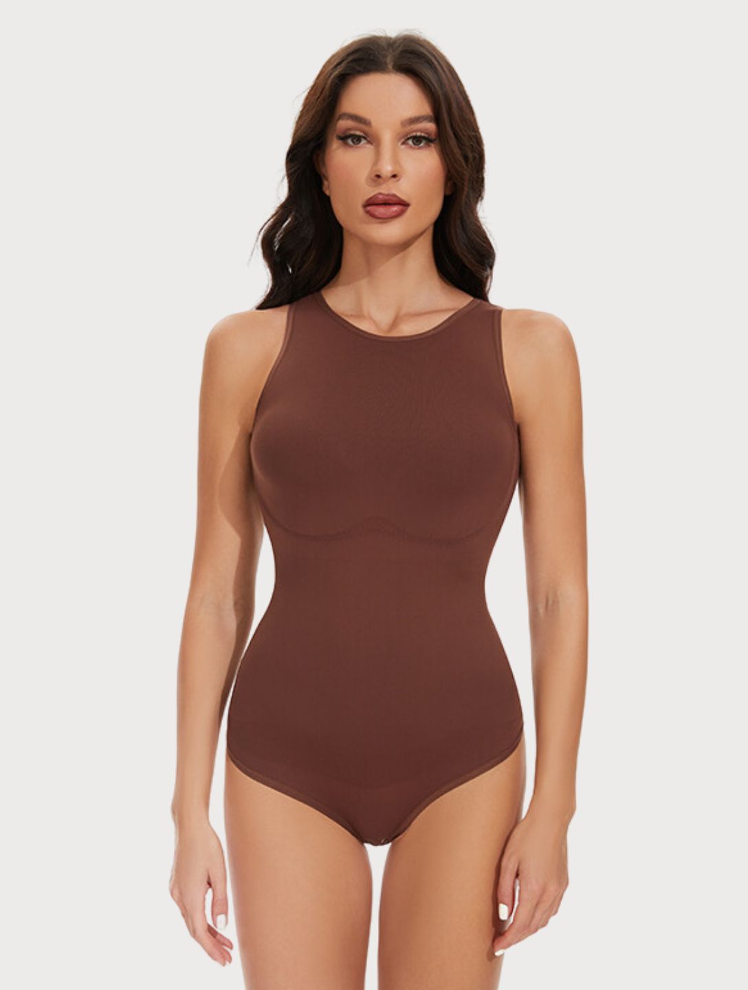 Round Neck Thong Bodysuit