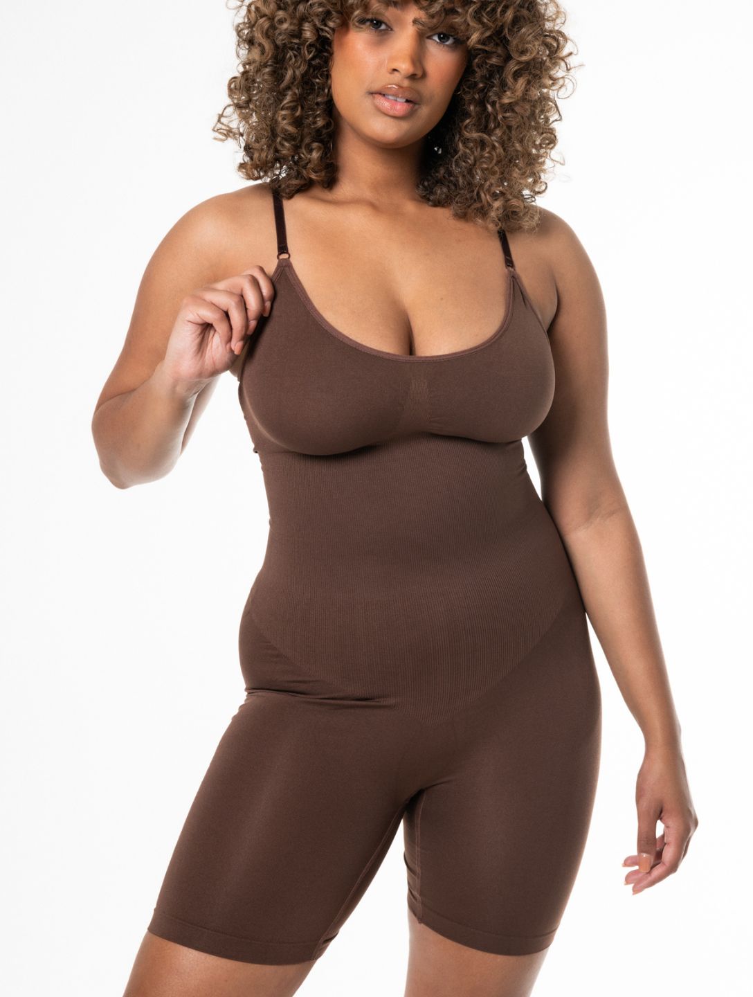 Sculpting Shapewear Bodysuit in brown bodysuit
