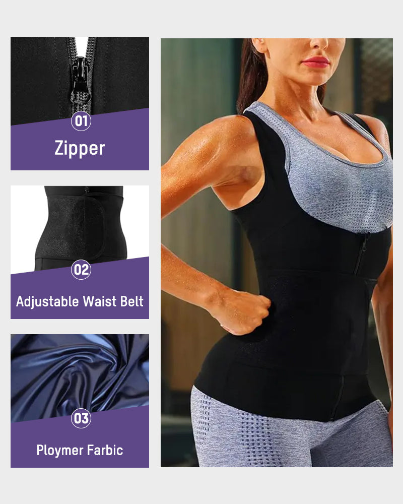 Adjustable Sauna Sweat Waist Trainer Tank Top e