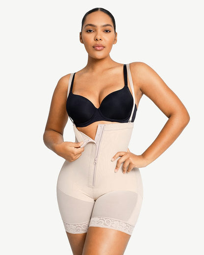 Firm Tummy Compression Bodysuit Shaper With Butt Lifter