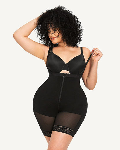 Firm Tummy Compression Bodysuit Shaper With Butt Lifter