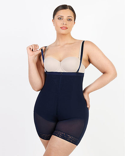 Firm Tummy Compression Bodysuit Shaper With Butt Lifter