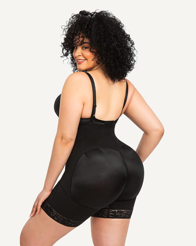 Firm Tummy Compression Bodysuit Shaper With Butt Lifter