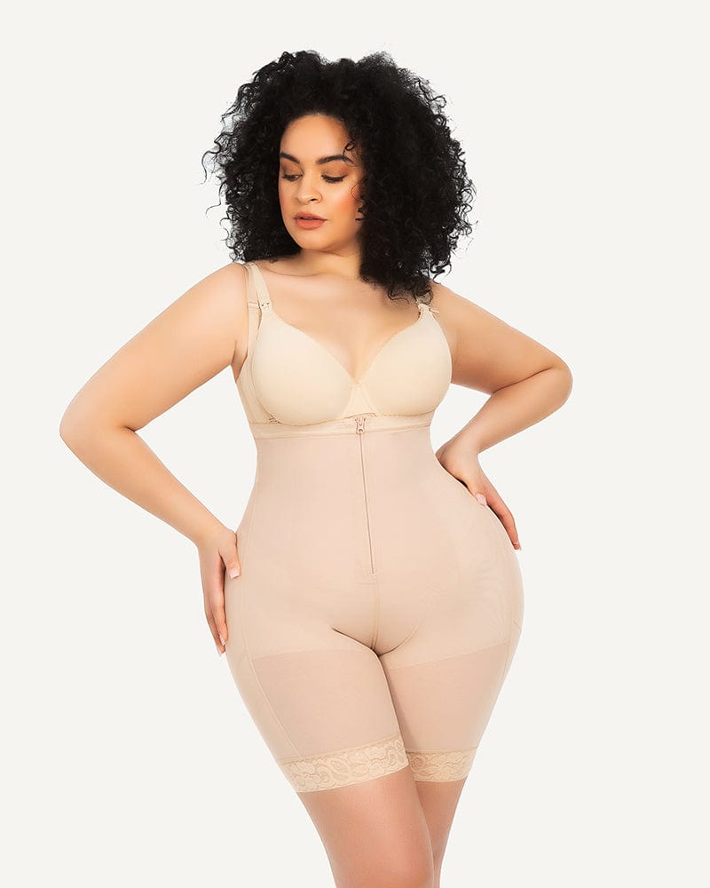 Firm Tummy Compression Bodysuit Shaper With Butt Lifter