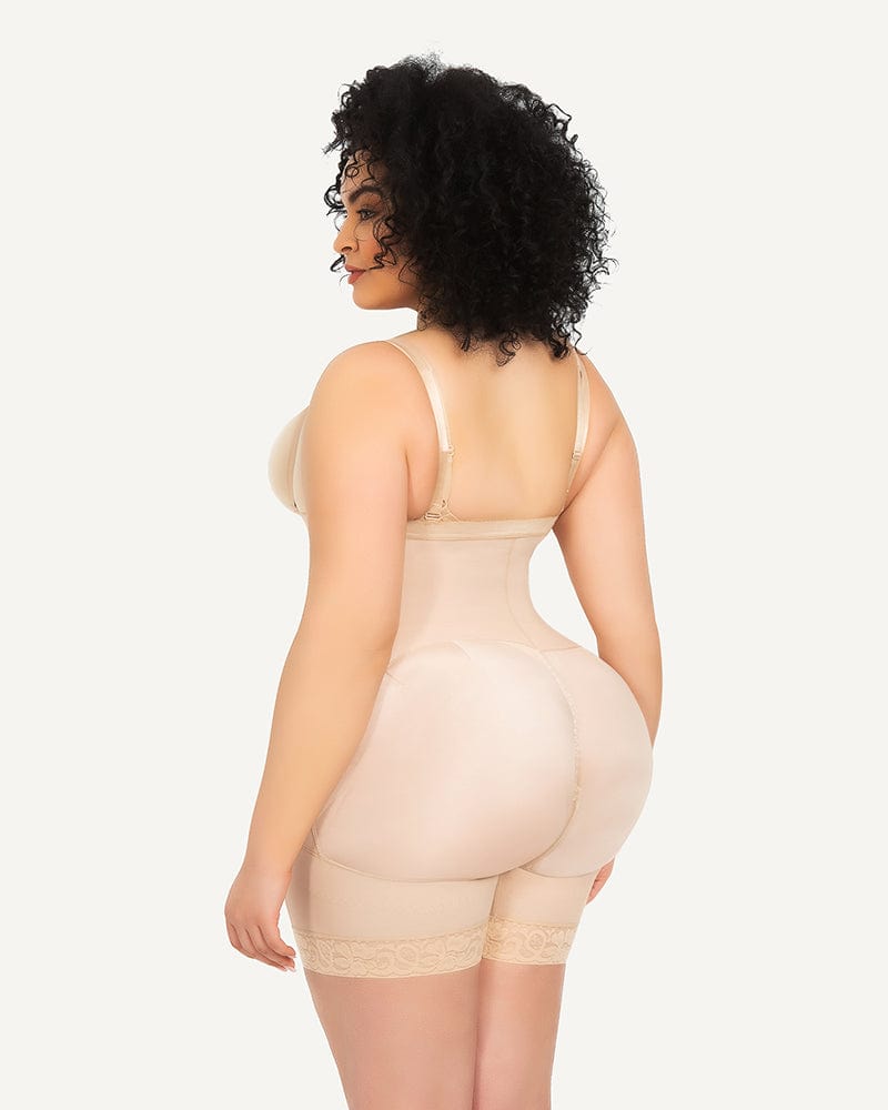 Firm Tummy Compression Bodysuit Shaper With Butt Lifter