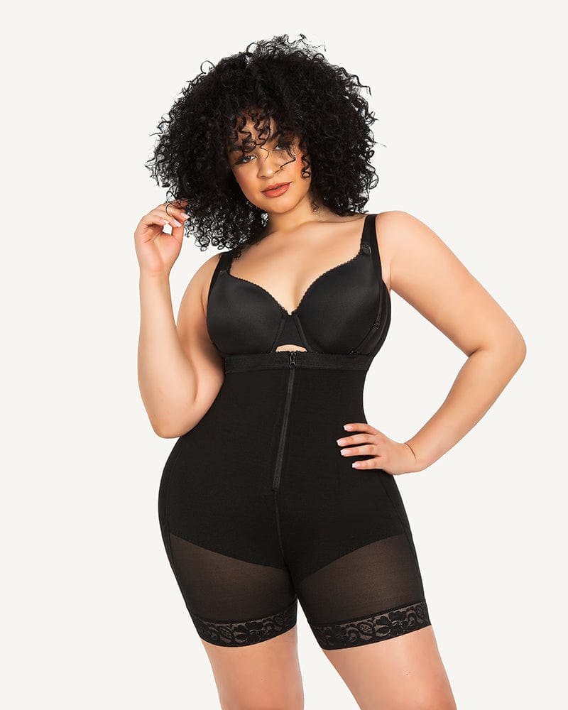 Firm Tummy Compression Bodysuit Shaper With Butt Lifter