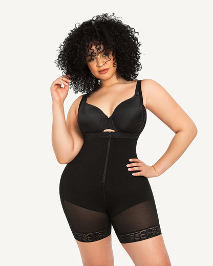 Firm Tummy Compression Bodysuit Shaper With Butt Lifter