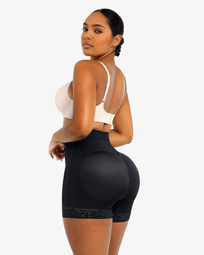 Steel Boned Butt Enhancer in black
