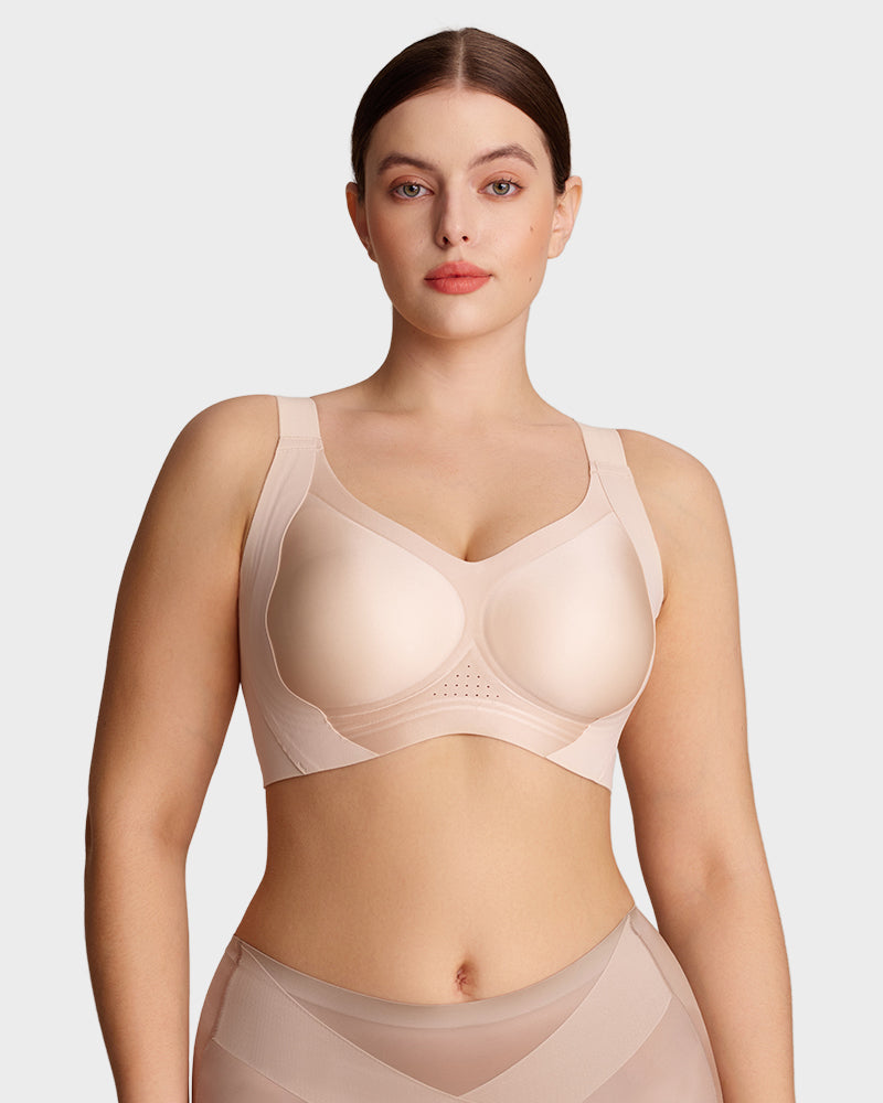 Invisible Wide Band Wireless Support Bra sand a