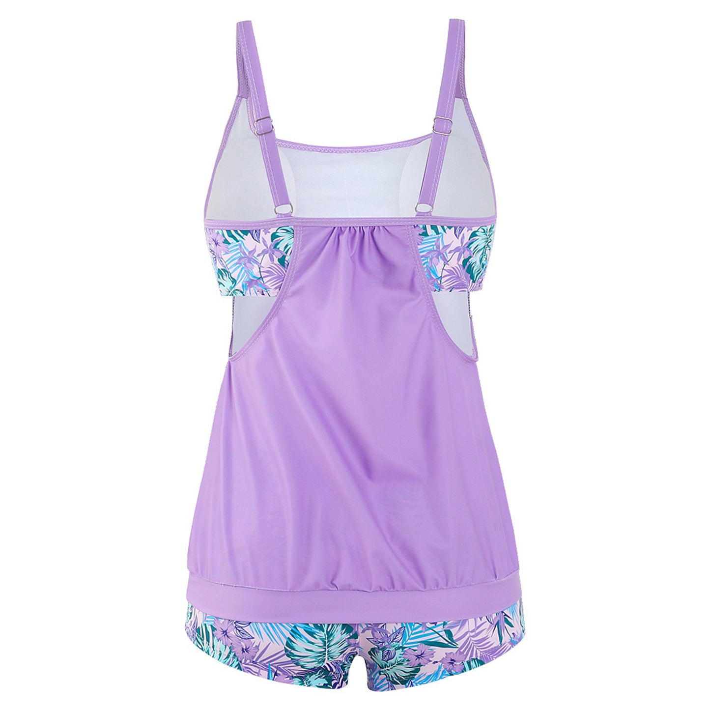Plus Size Printed Boyshort Bikini Set