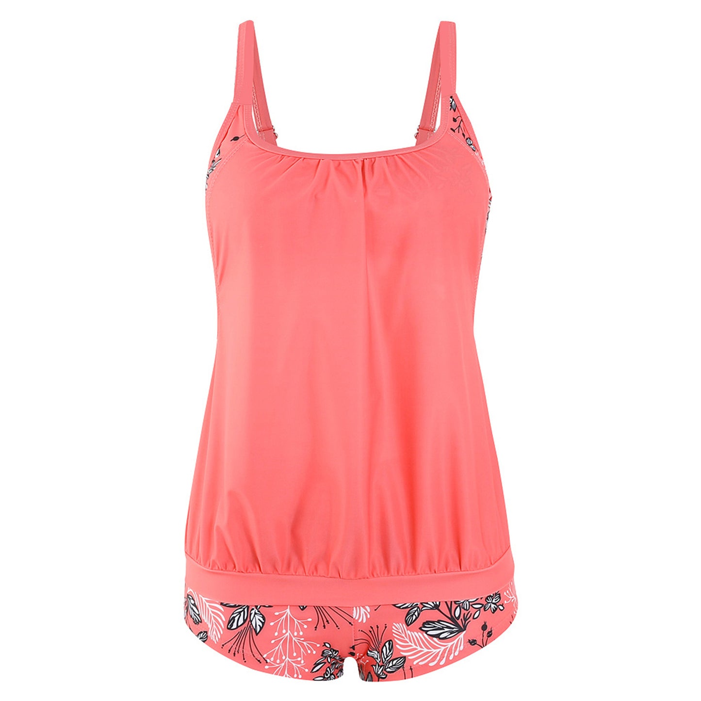 Plus Size Printed Boyshort Bikini Set