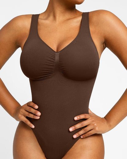 V-Neck Thong Bodysuit
