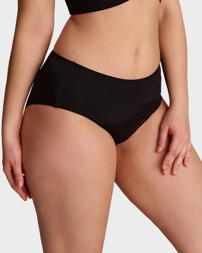 Seamless High Waist Shaping Panty black b