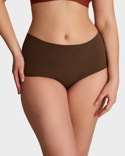 Seamless High Waist Shaping Panty coffee a
