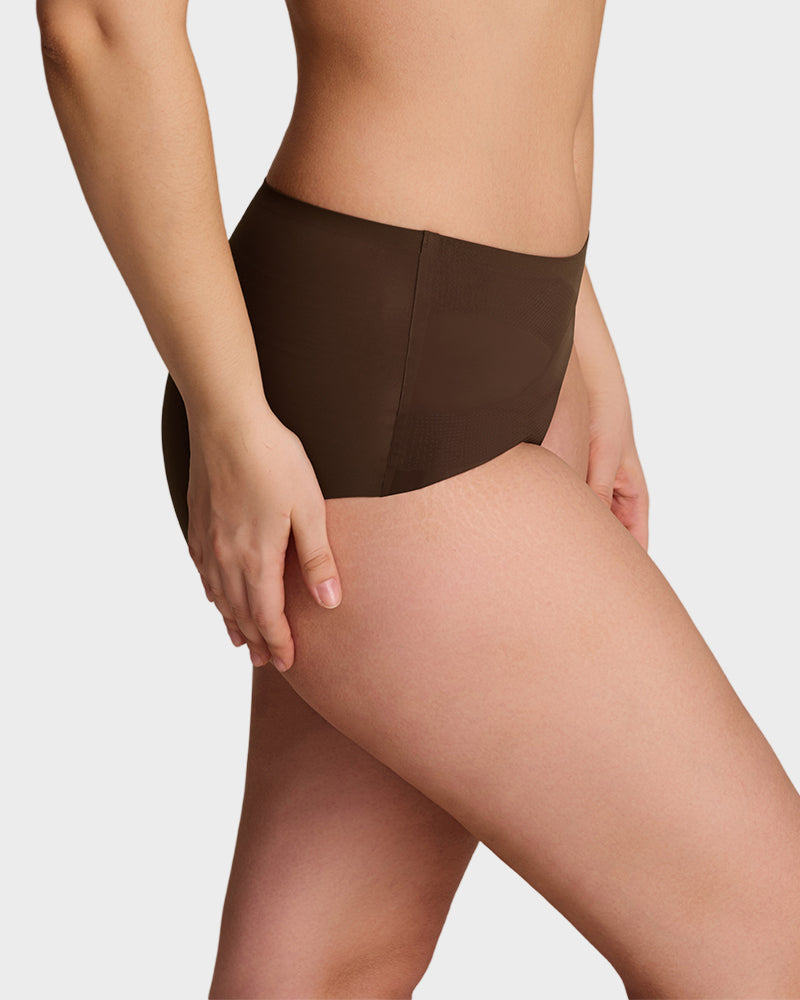 Seamless High Waist Shaping Panty coffee b