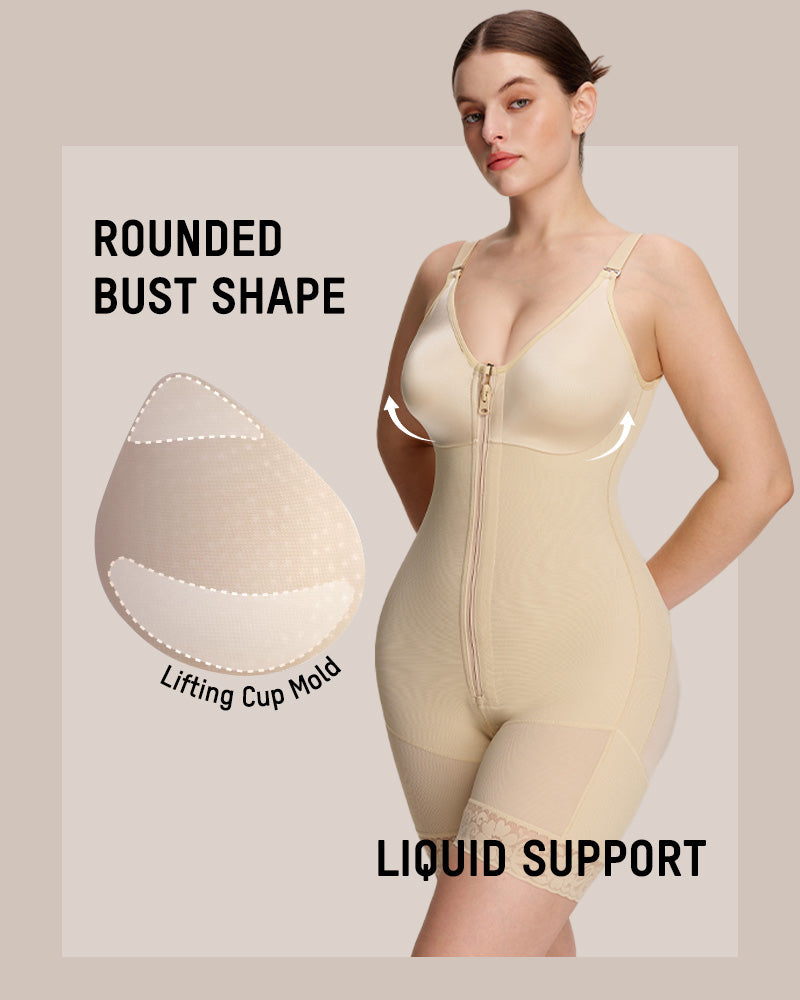 Tummy Control Butt Lifter Shaper with Zipper Crotch Fajas Colombianas skin detail b