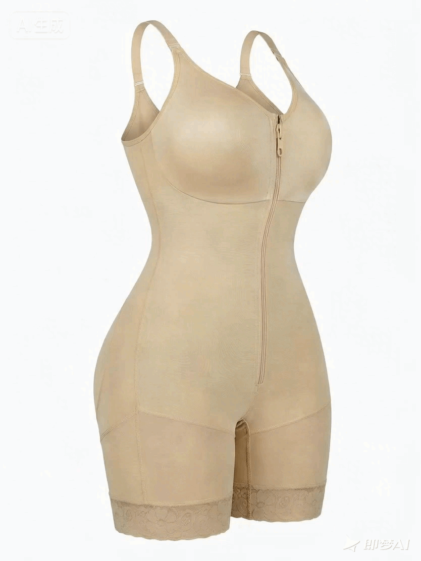 Tummy Control Butt Lifter Shaper with Zipper Crotch Fajas Colombianas skin detail gif