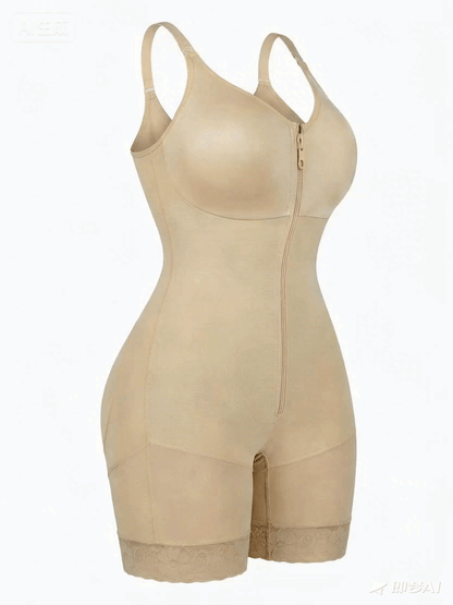 Tummy Control Butt Lifter Shaper with Zipper Crotch Fajas Colombianas skin detail gif