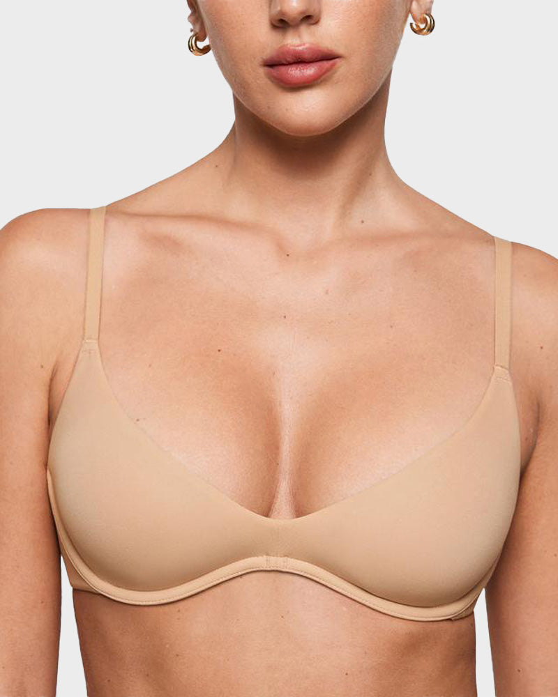 UnlinedPlungeBalconetteBrawithUnderwire Warmbeige a