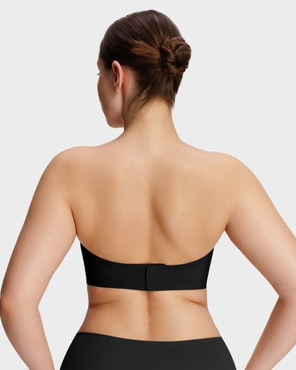 Comfortable Stay-Put Strapless Bra - Black
