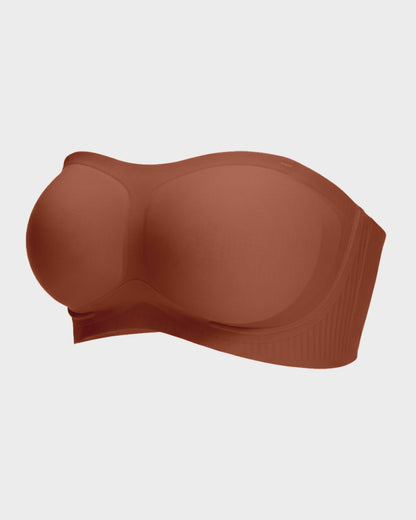 Comfortable Stay-Put Strapless Bra - Coffee