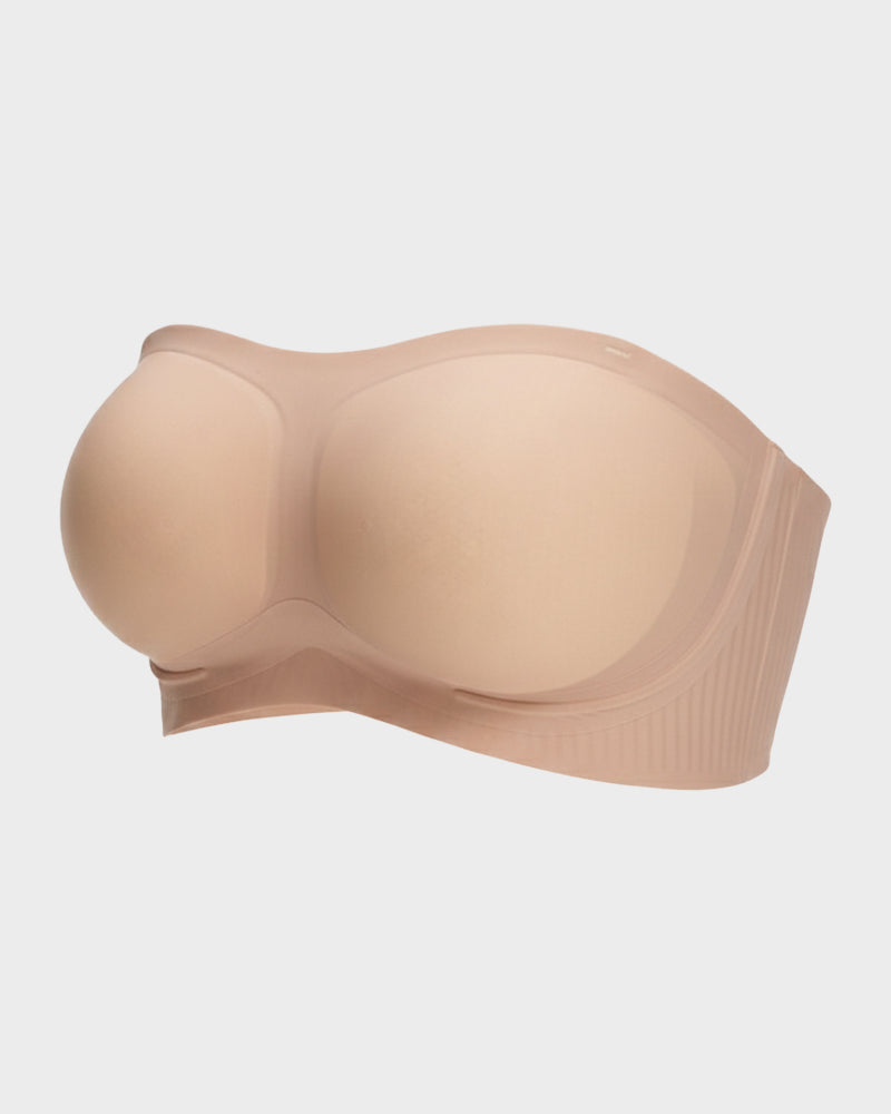 Comfortable Stay-Put Strapless Bra - Nude