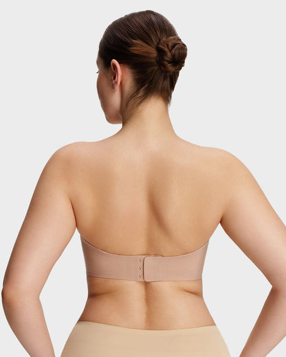 Comfortable Stay-Put Strapless Bra - Nude