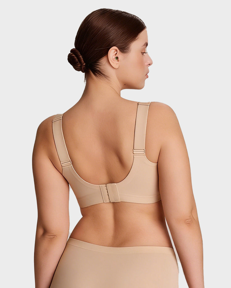 Comfortable Wireless Full Coverage Jelly Smoothing Bra - Nude