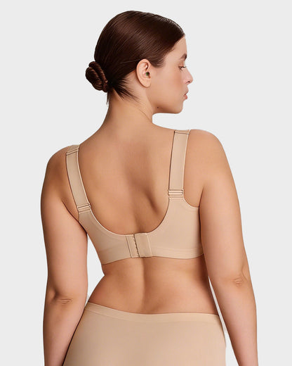 Comfortable Wireless Full Coverage Jelly Smoothing Bra - Nude
