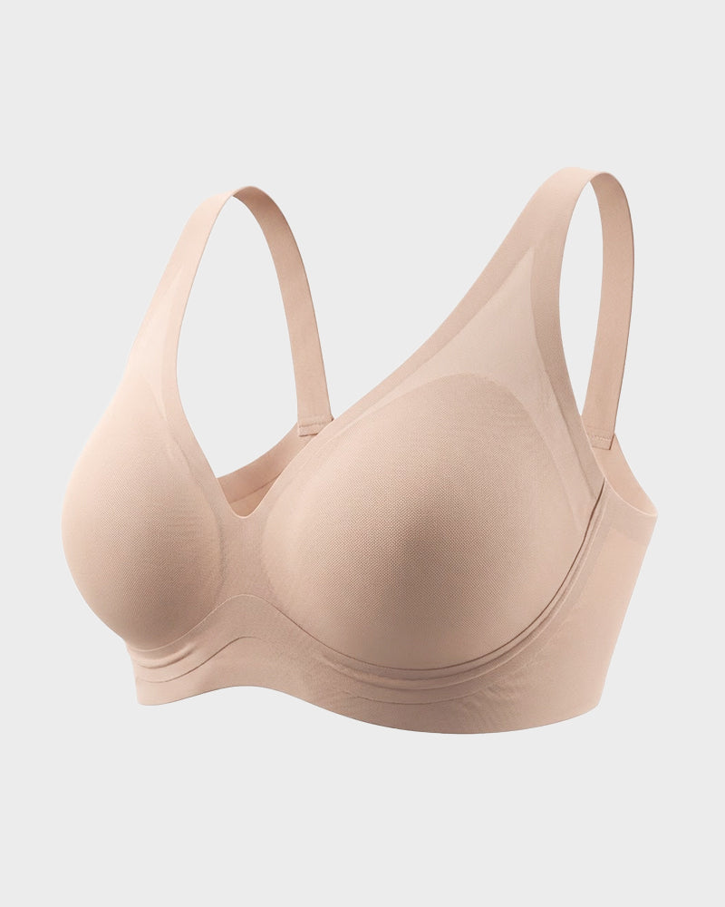 AirEase™ Supportive Wireless Deep-V Bra - Nude