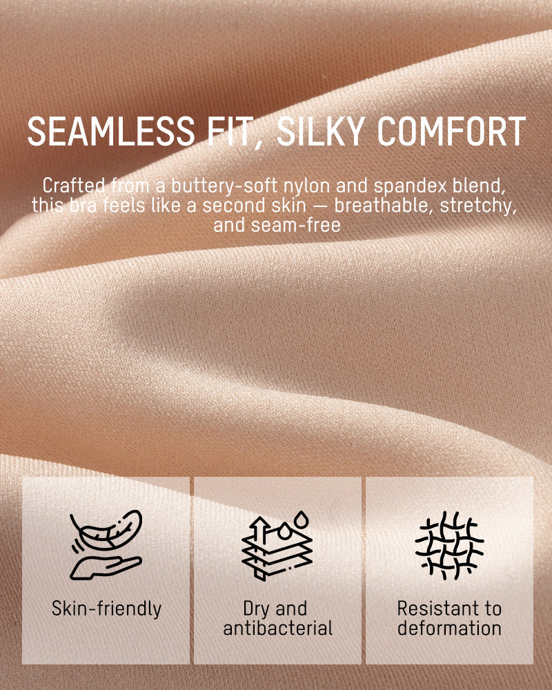 Invisible Jelly Lift Bra with Breathable Water Drop Hollow - Nude