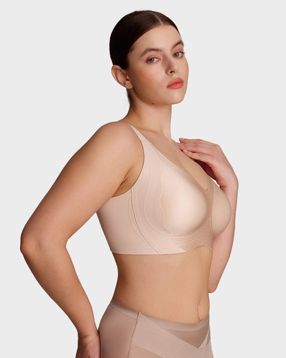 CloudLift™ bra Invisible Wide-Band Wireless Support Bra - Sand