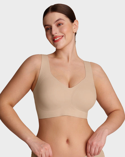 Lifting Wire-Free Antibacterial Jelly Bra - Skin