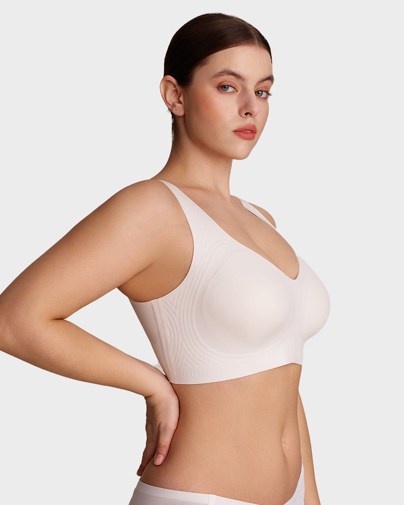Lifting Wire-Free Antibacterial Jelly Bra - White