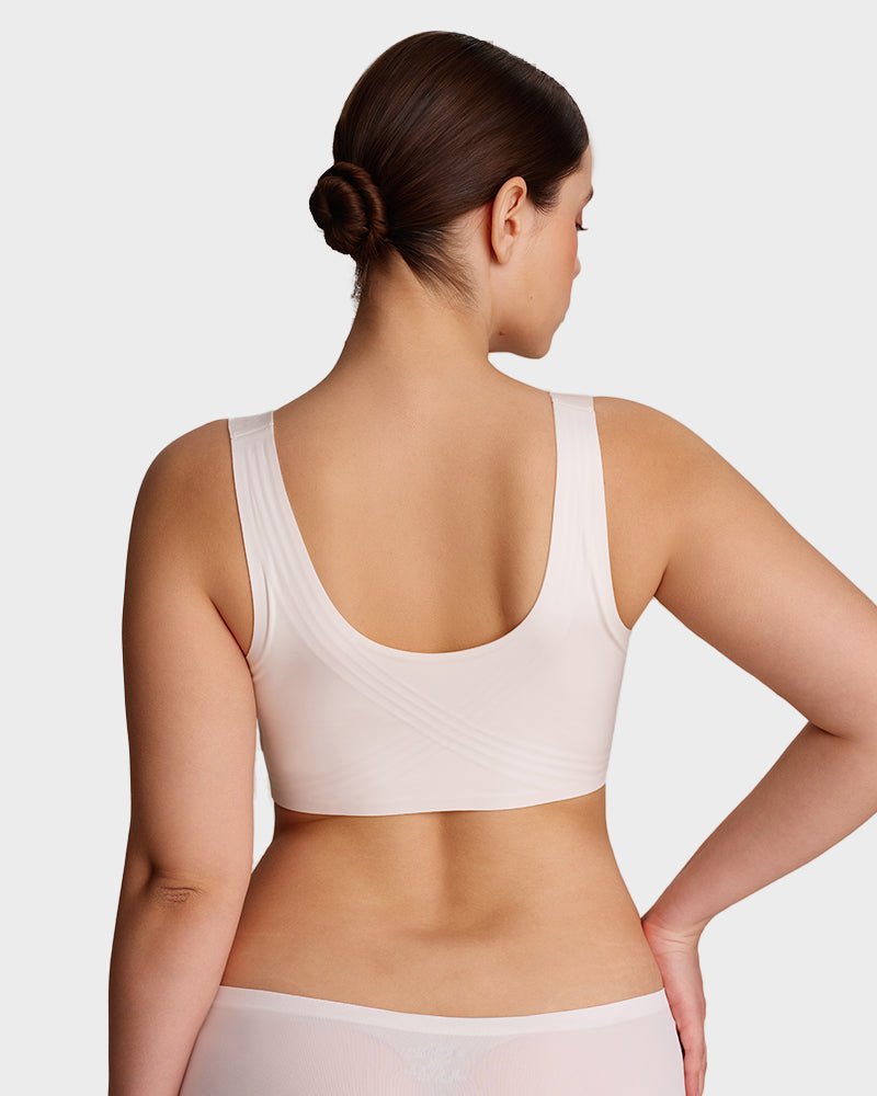 Lifting Wire-Free Antibacterial Jelly Bra - White