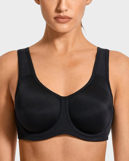 Max Control Outside-Wire High Impact Sports Bra - Black