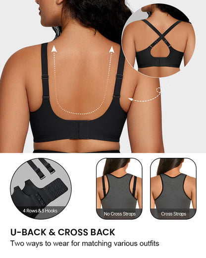 Seamless Soft Comfort Jelly Strip Wireless Bra - Black