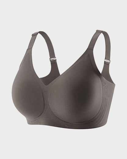 Seamless Soft Comfort Jelly Strip Wireless Bra - Grey