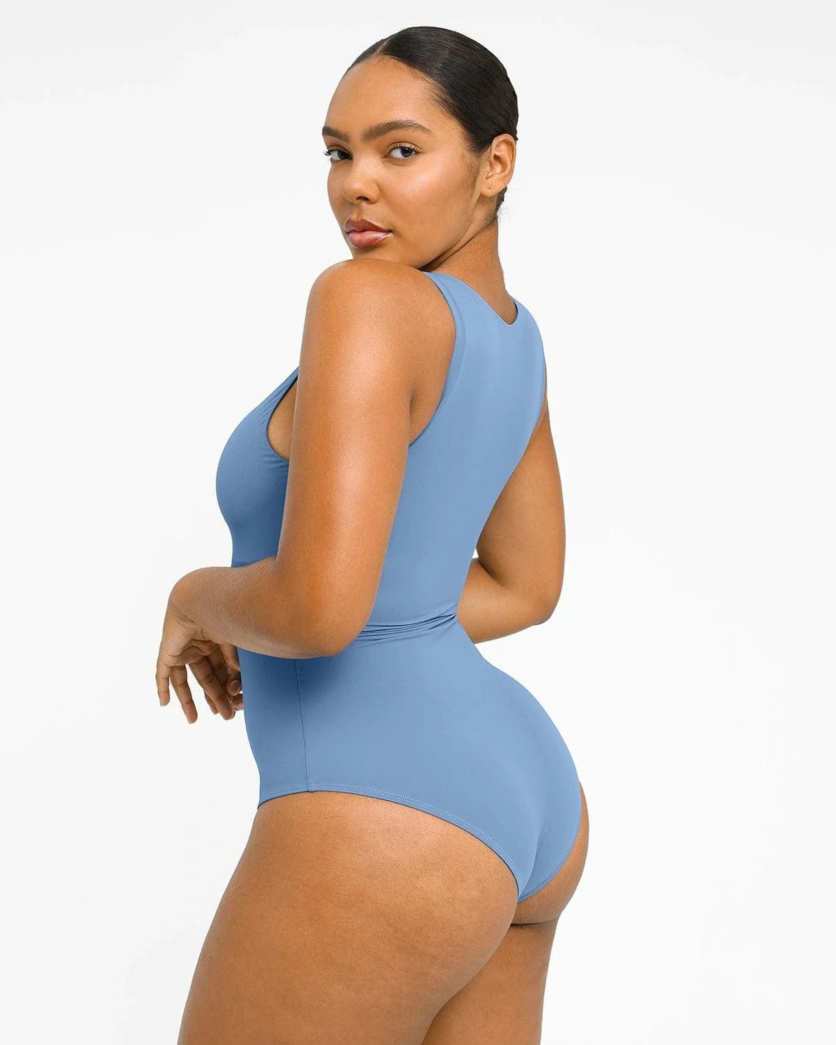 Smart Sculpt Plunge Zip Front Shaping Swimsuit