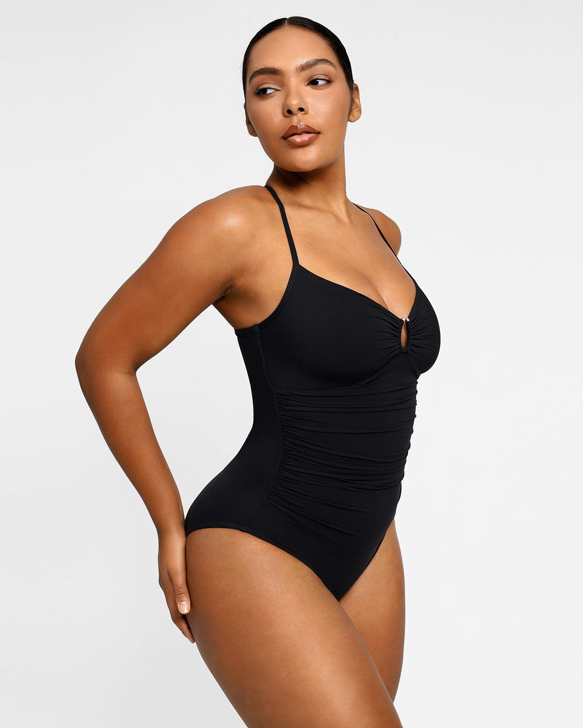 Smart Sculpt U-Ring Cut Out Shaping Swimsuit