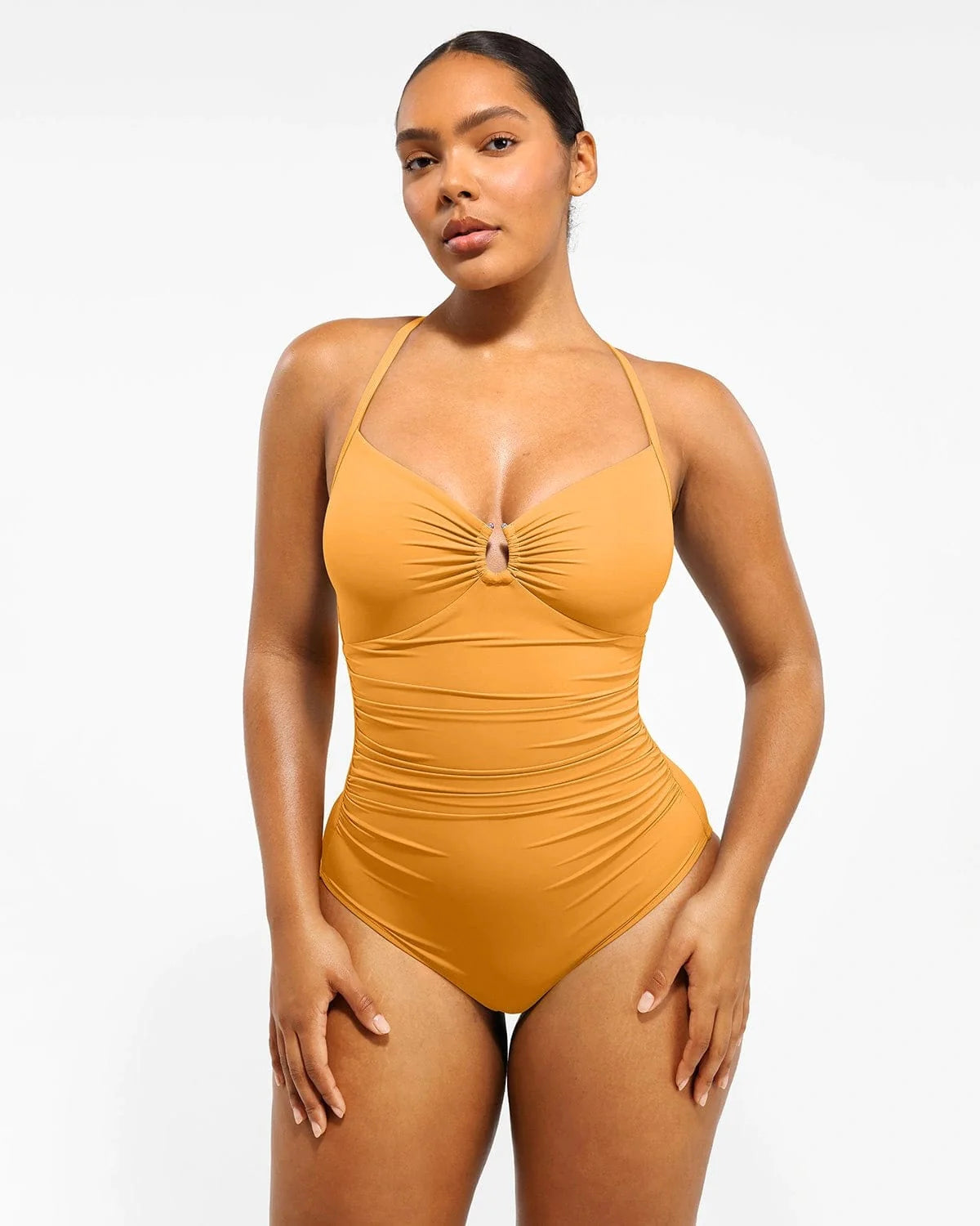 Smart Sculpt U-Ring Cut Out Shaping Swimsuit