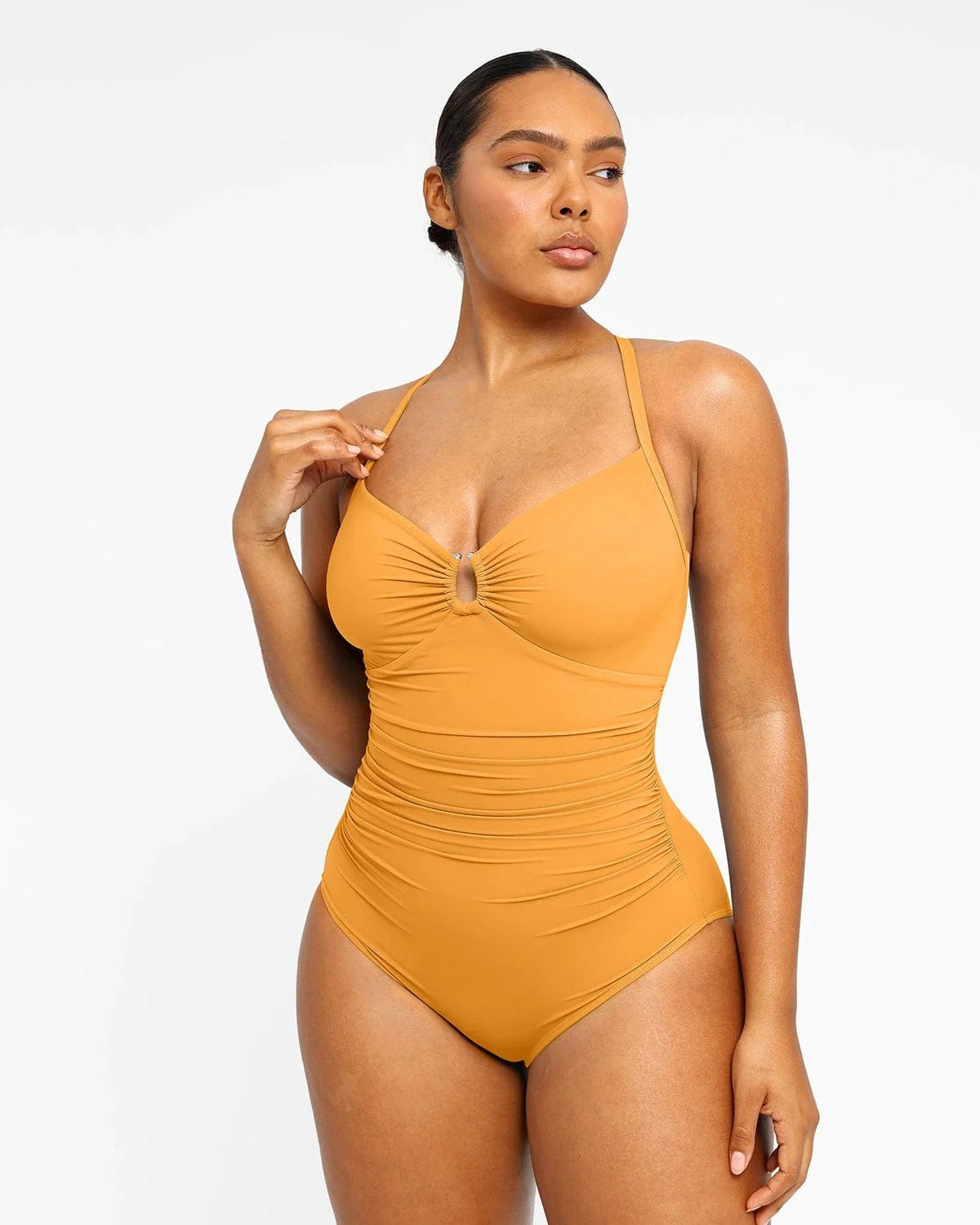 Smart Sculpt U-Ring Cut Out Shaping Swimsuit